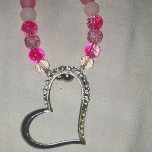 Crystal and glass necklace